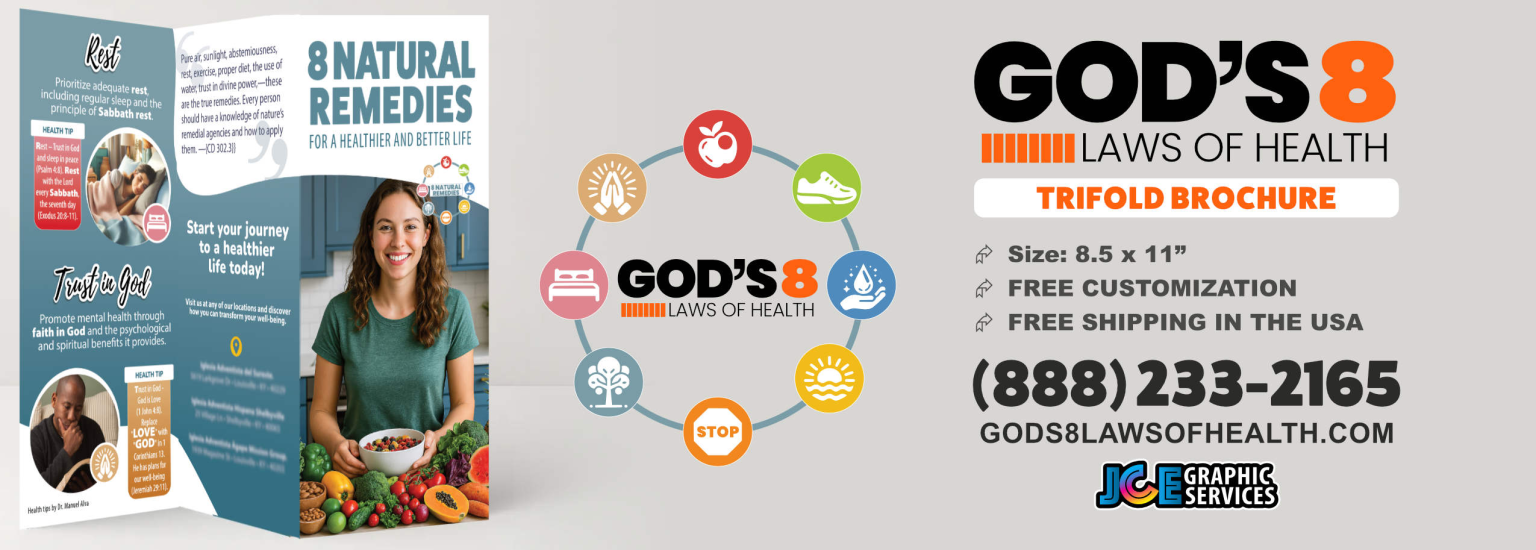 God's 8 Laws of Health brochure