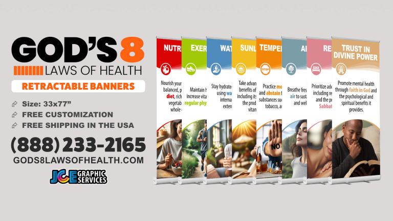Retractable health banner set